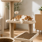 Arbre à Chat Bois Multiplateformes – 90 cm