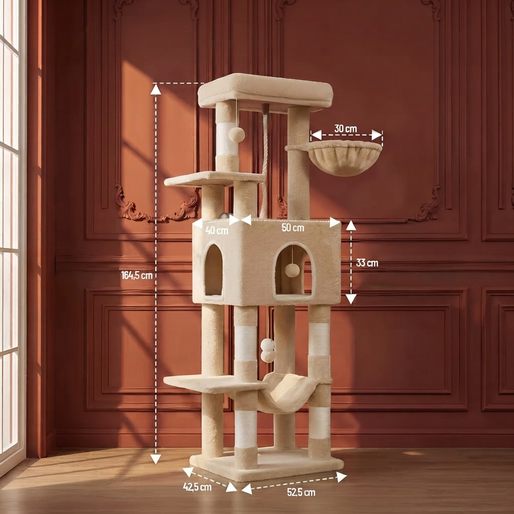 Arbre à Chat Premium XXL – 162 cm