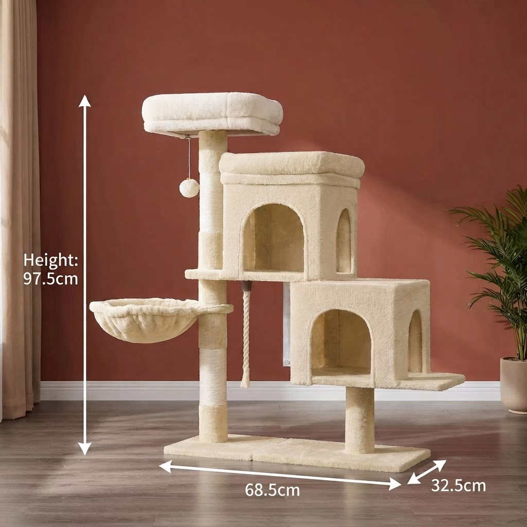 Arbre à Chat Premium Multiplateformes – 97 cm