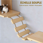 Arbre à Chat Mural Bois Massif (naturel)