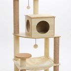 Arbre à Chat Bois Moderne – 143 cm