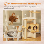 Arbre à Chat Sol-Plafond Bois – 256 cm