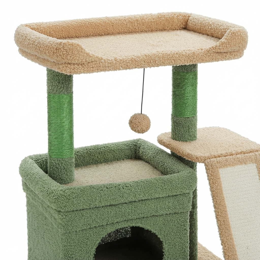 Petit Arbre à Chat Compact 3 niveaux – 68 cm