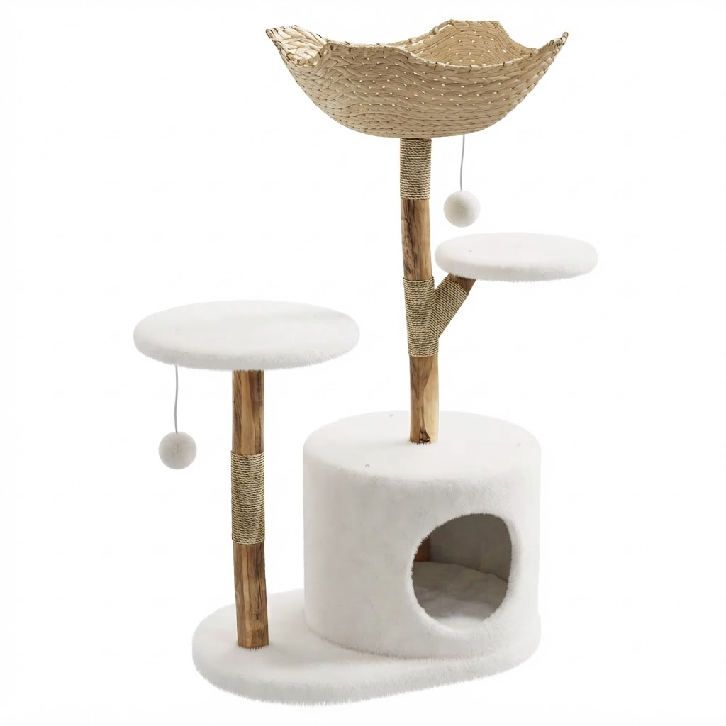 Arbre à Chat Bois Moderne - 84 cm