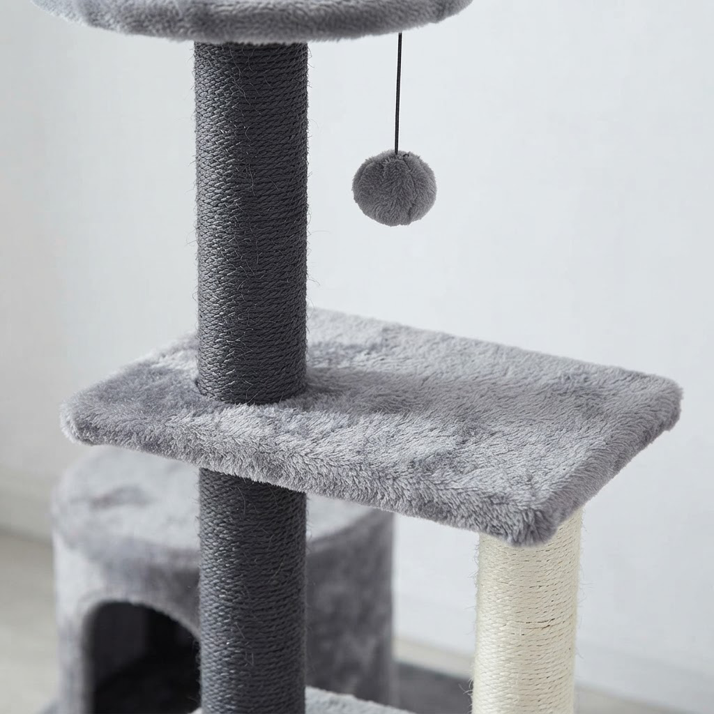 Arbre à Chat Gris 103 cm– 1 niveaux